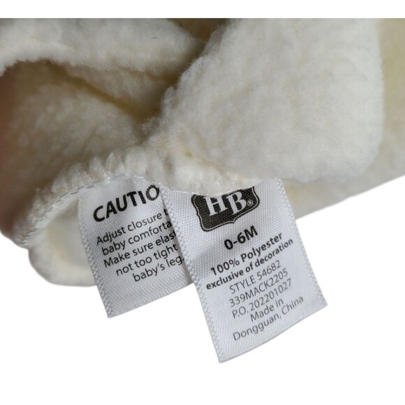 HB Hudson Baby Infant Newborn Cozy Fleece Booties Size 0-6 Months Pink & Cream - Picture 7 of 7